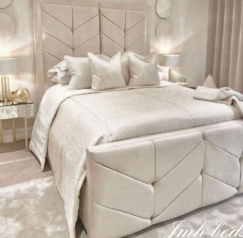 Emerald plush velvet frame bed | Michael Ryan furnitu
