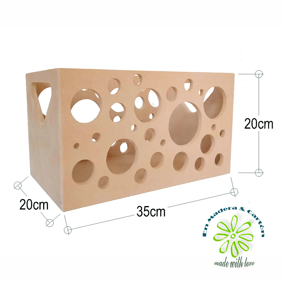 Miniatura: Cajón de Madera MDF "Burbujas". BX_EK03