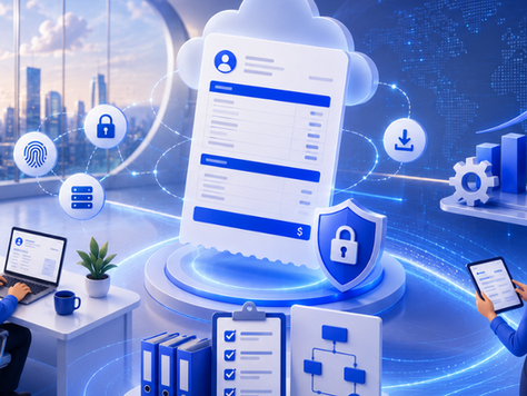 Electronic payslips concept illustration featuring secure cloud payroll, encrypted digital payslip delivery, payroll automation, compliance workflows, analytics, and employee self-service for efficient payroll management.