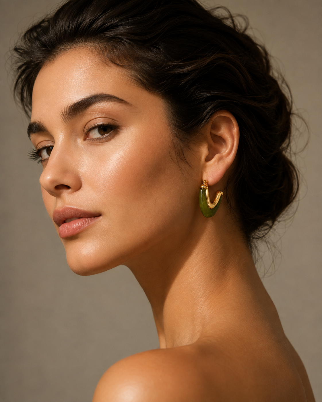 Megan Jasper Green Earrings