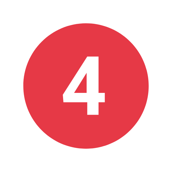 Number 4 in a red circle