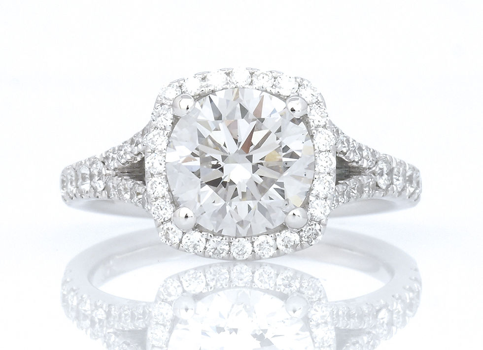2 ct Engagement with Cushion Halo