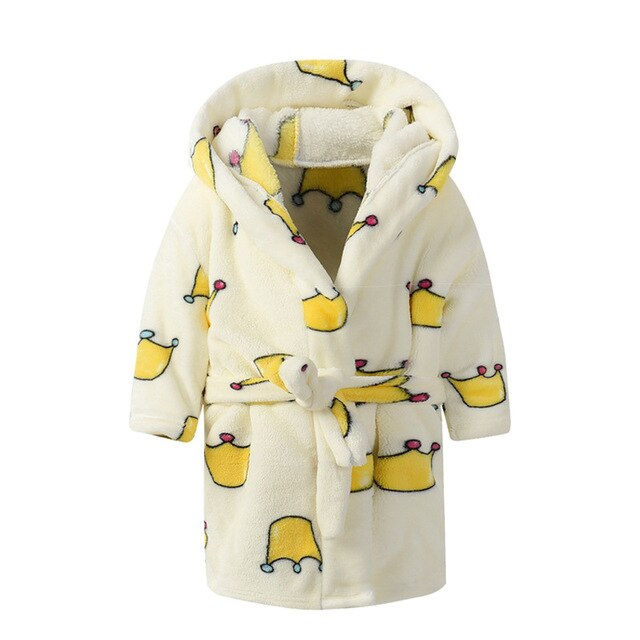 Kinder Poncho mit Königskronen-Motiv