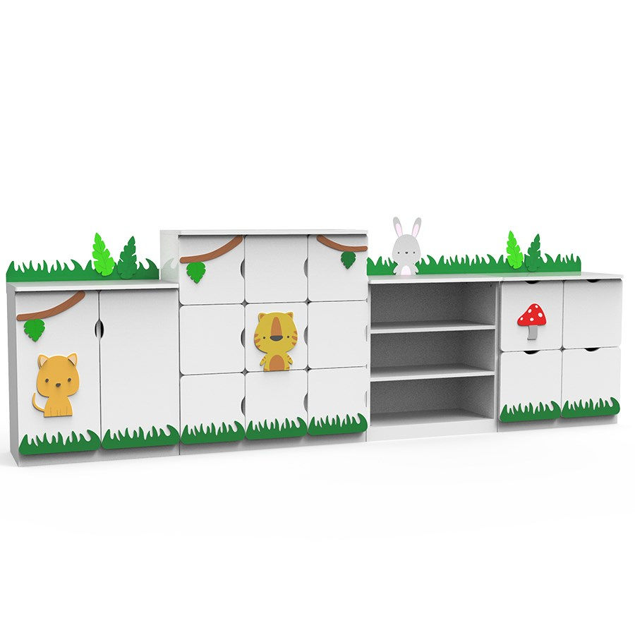 Schrank-Set im Wald-Design
