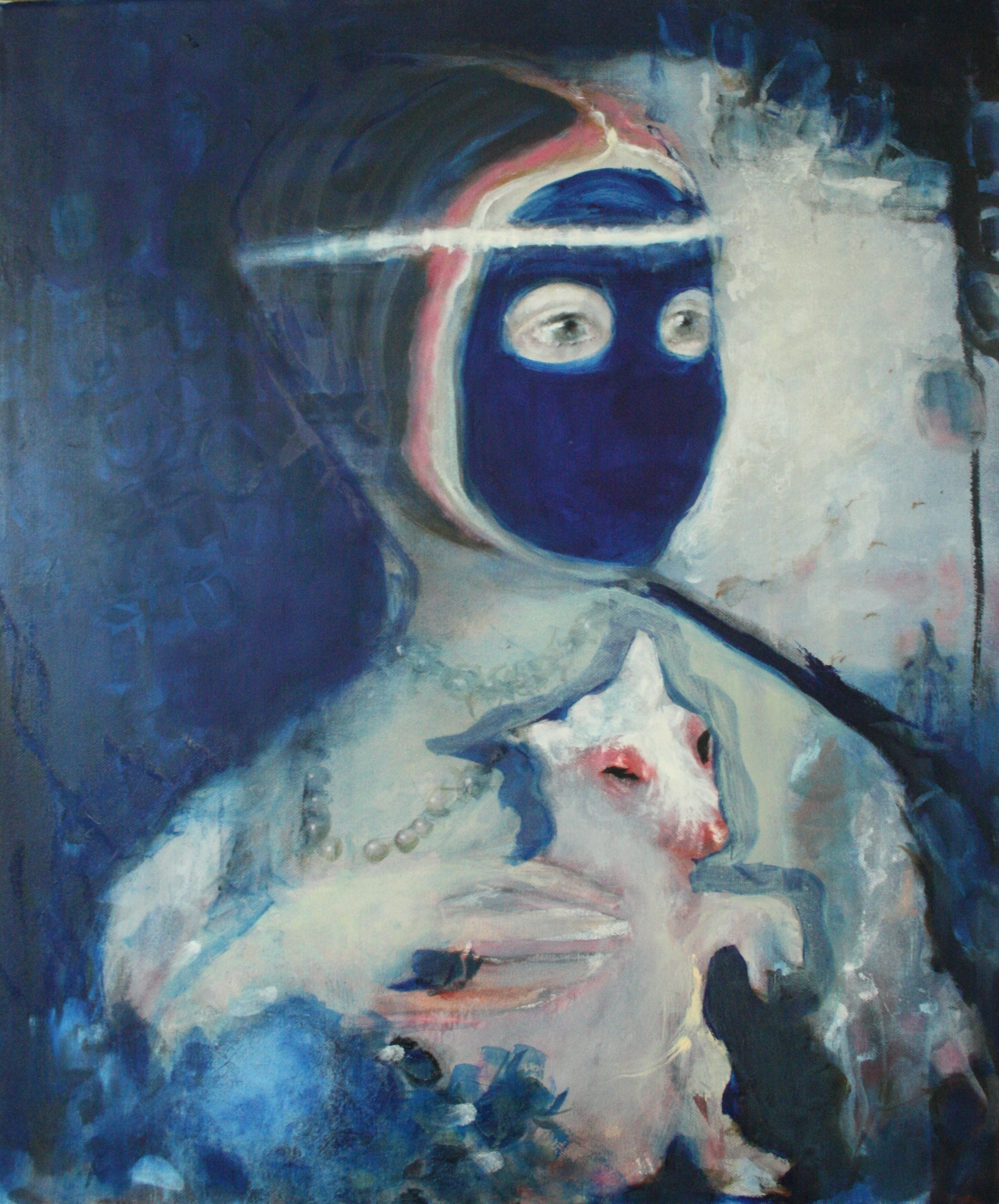 Blue Girl with animal