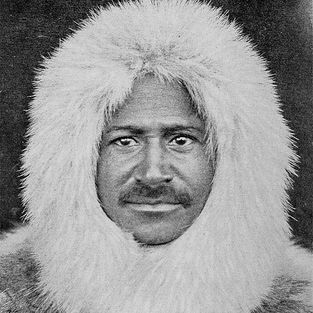Matthew Henson in a fur parka he wore to the North Pole.