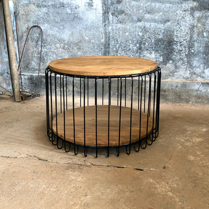 Industrial chic coffee table