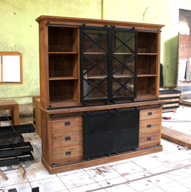 industrial teak showcase