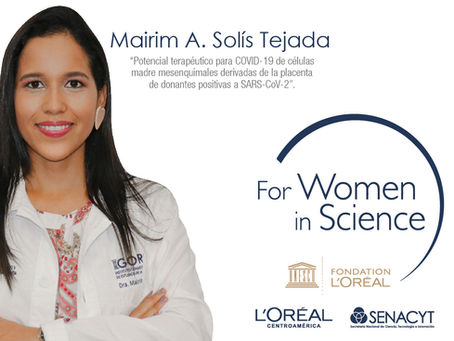 La Dra. Mairím Solís gana el premio en Panamá L´Oréal- UNESCO “Por Mujeres en la Ciencia”