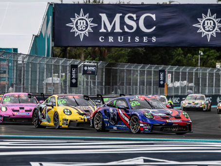 Brillan los dominicanos en la segunda carrera de la Porsche Carrera Cup North America en Miami
