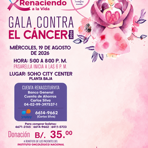 "Fundación Renaciendo a la Vida" presenta la Gala Contra el Cáncer 2026 para apoyar a pacientes del Instituto Oncológico Nacional