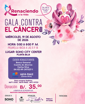 "Fundación Renaciendo a la Vida" presenta la Gala Contra el Cáncer 2026 para apoyar a pacientes del Instituto Oncológico Nacional