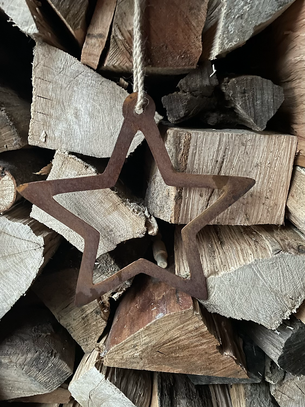 Thumbnail: Rustic Star Hanging Decoration Rusty Star With Rope Gift Idea