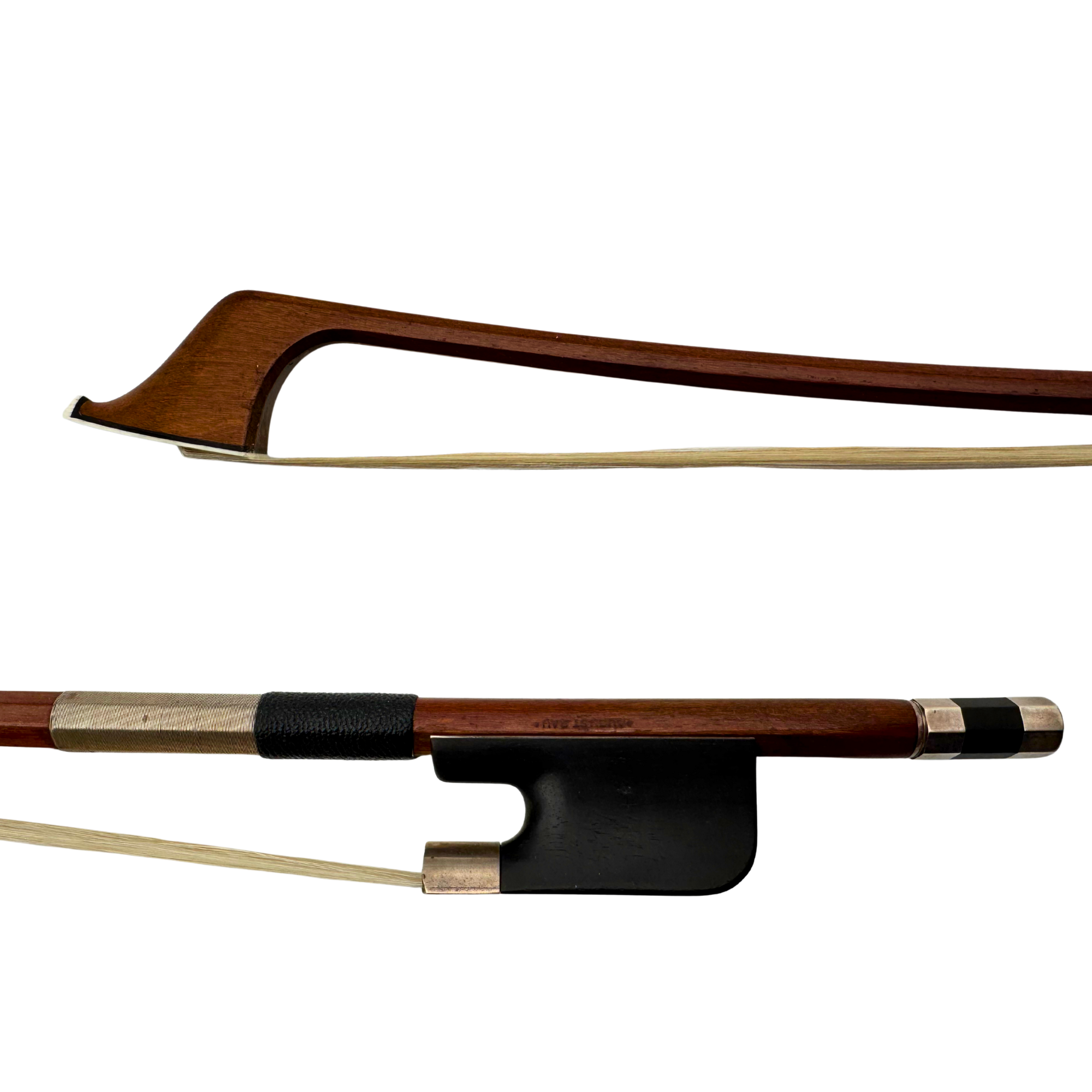 August Rau Silver Mounted French Double Bass Bow