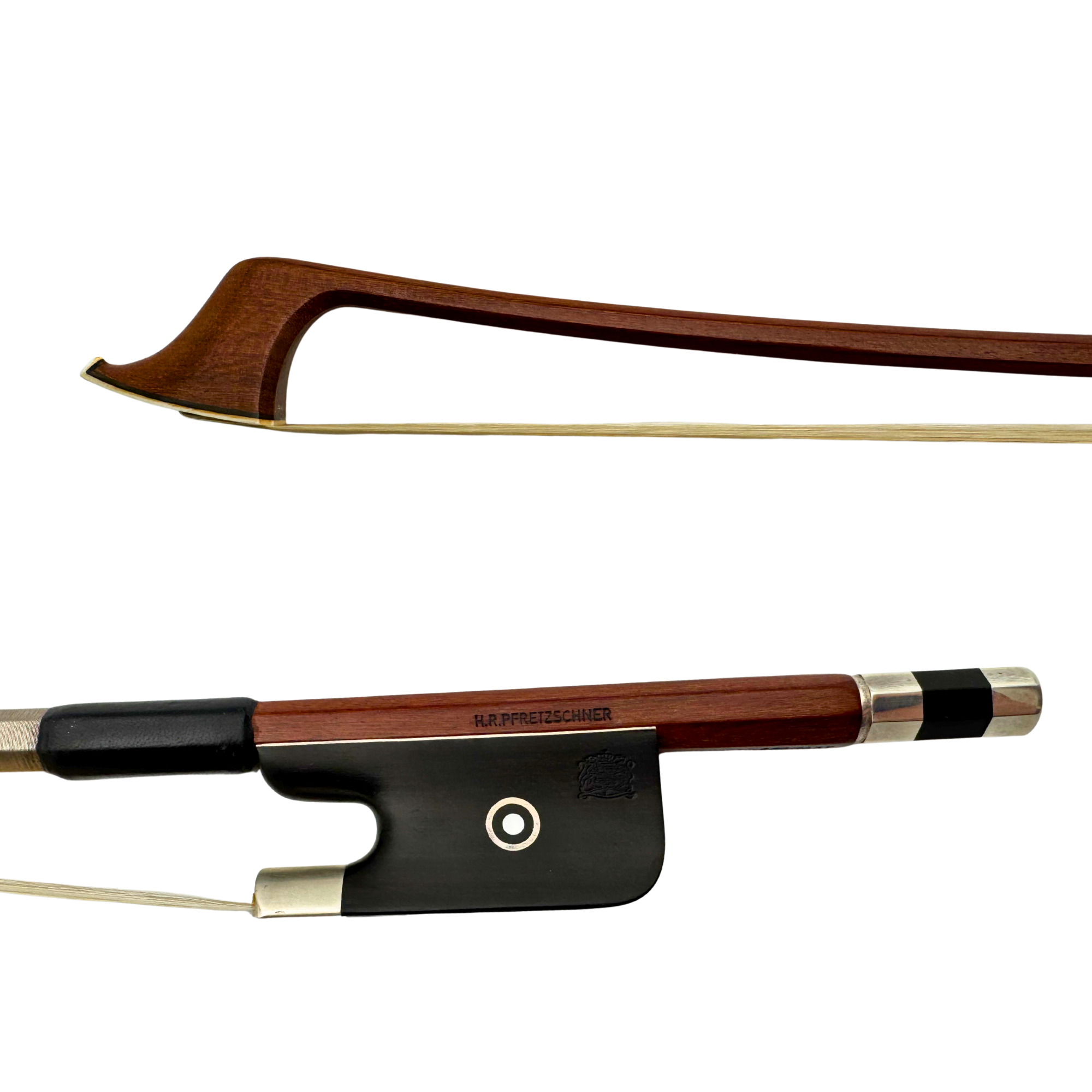 H.R. Pfretzschner Silver Mounted French Bass Bow