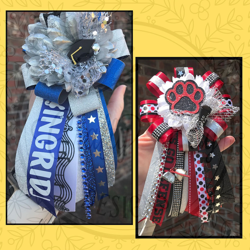 Thumbnail: Custom Croc, Ring and Tumbler Cup Homecoming Mums