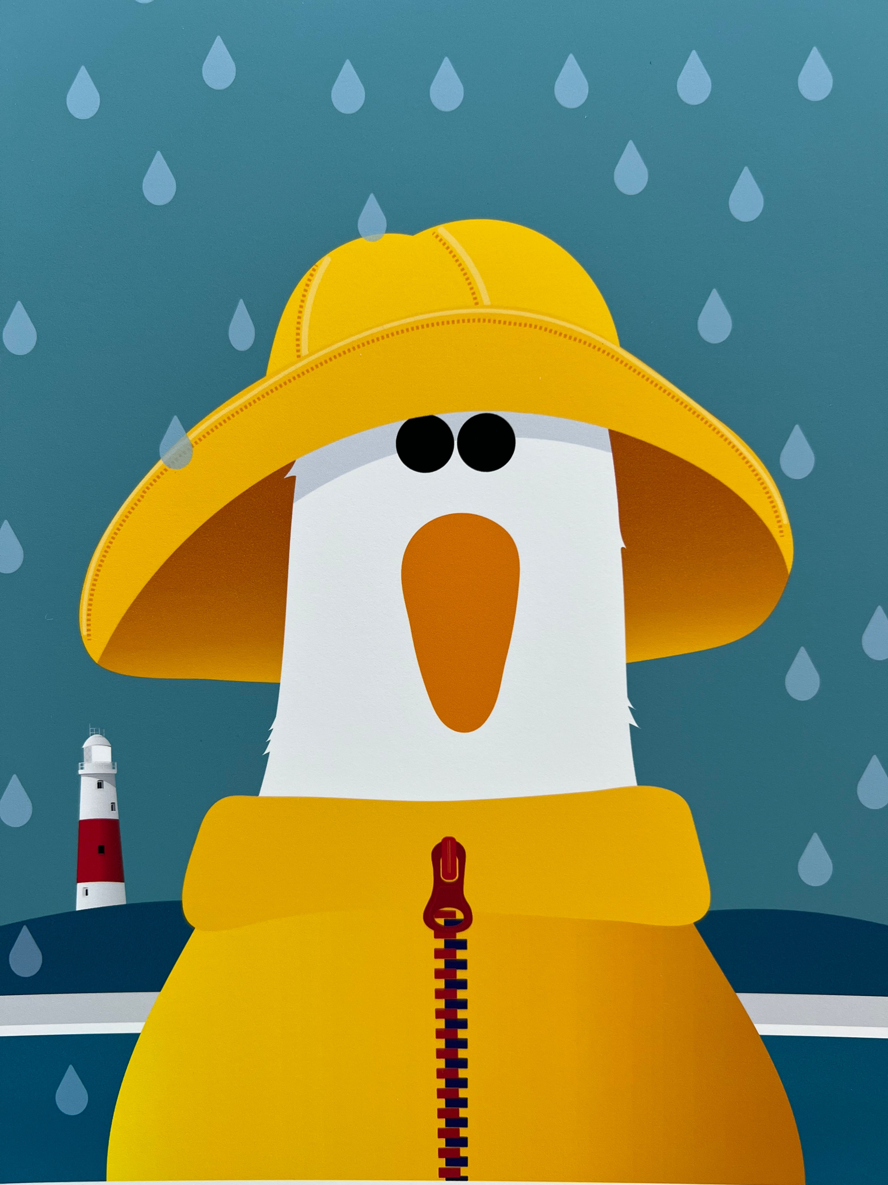 Fisherman Seagull Print Unframed