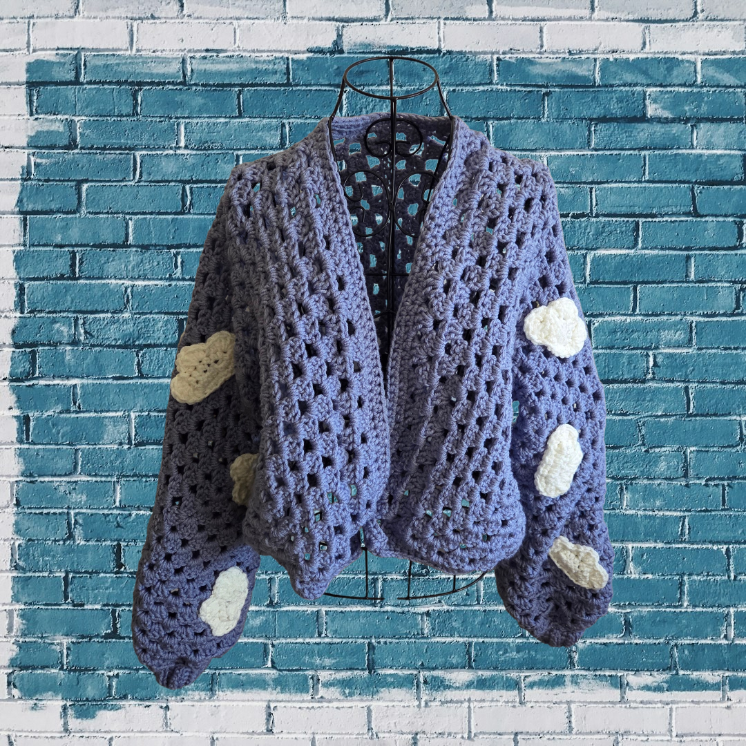 Fluffy Clouds Chunky Hexi Cardi