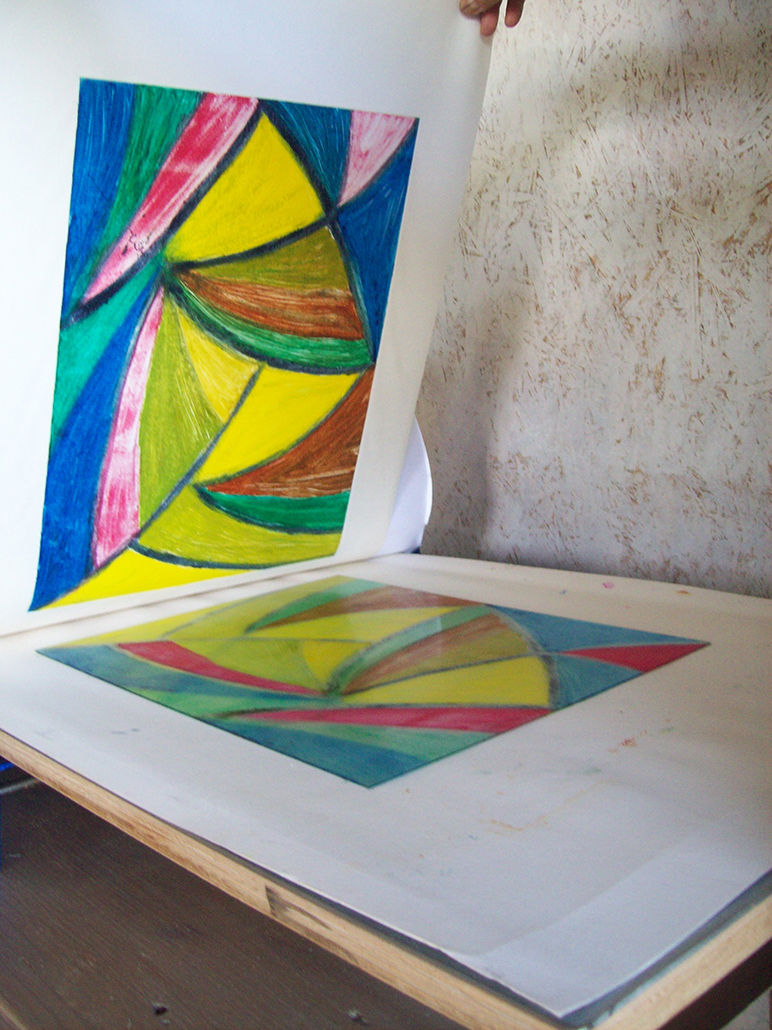 monotype sur la presse Jamila