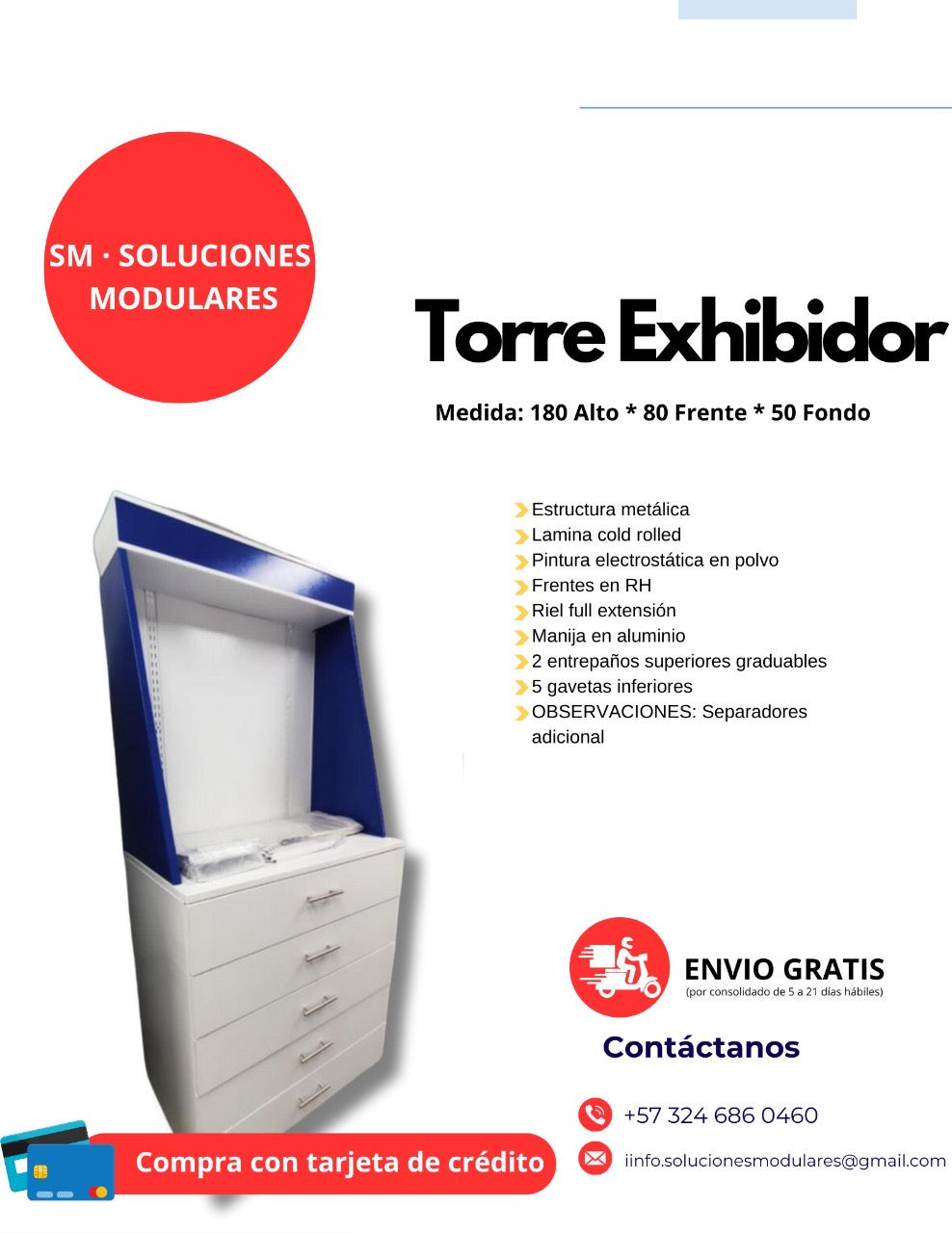 Torre Exhibidor - Muebles para droguería y farmacia