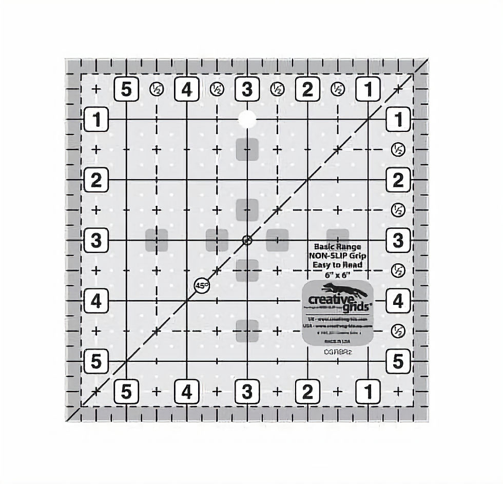Creative Grids Basic Range 6 inch Square Quilt Ruler