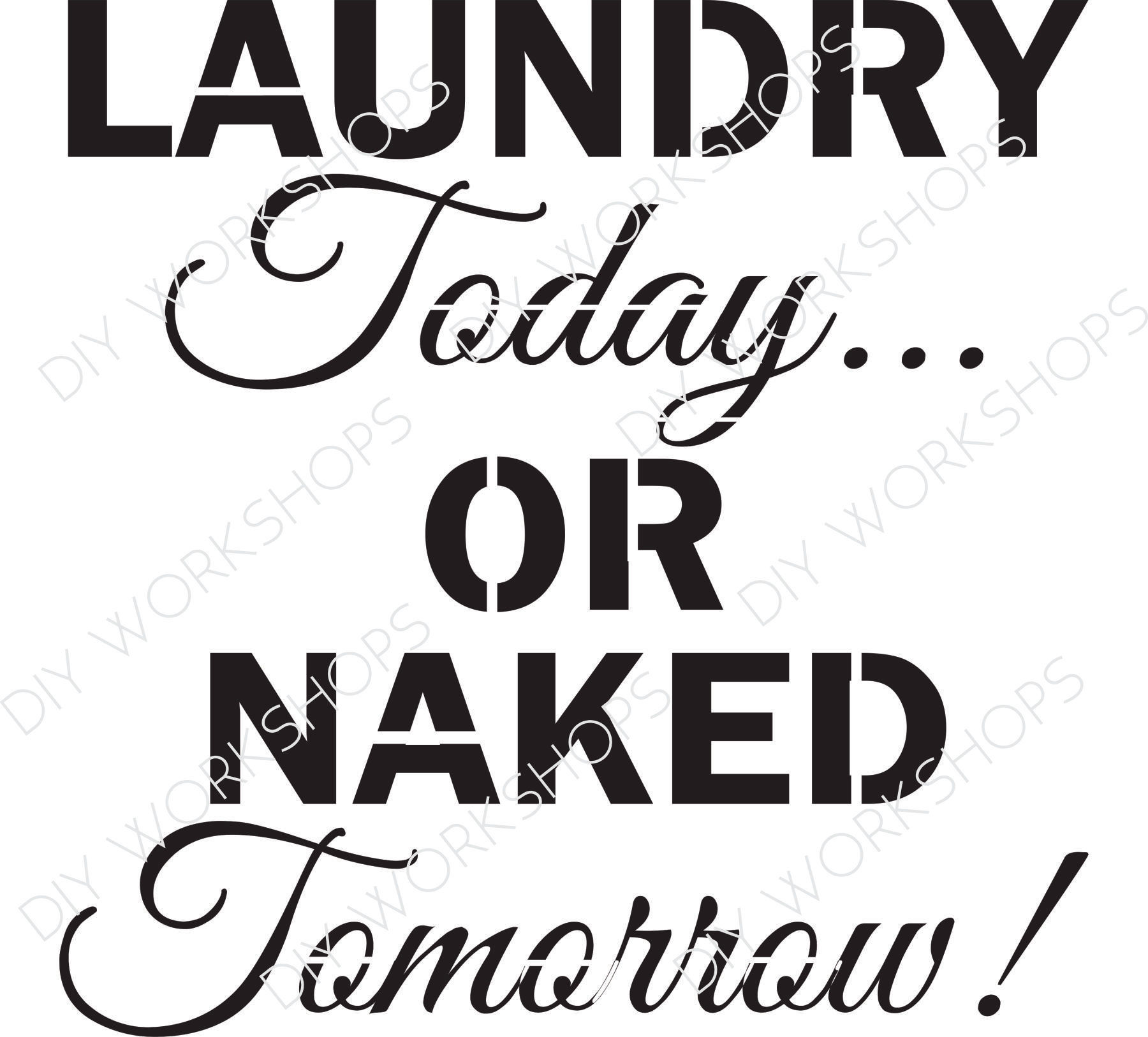 Laundry Today...Or Naked Tomorrow