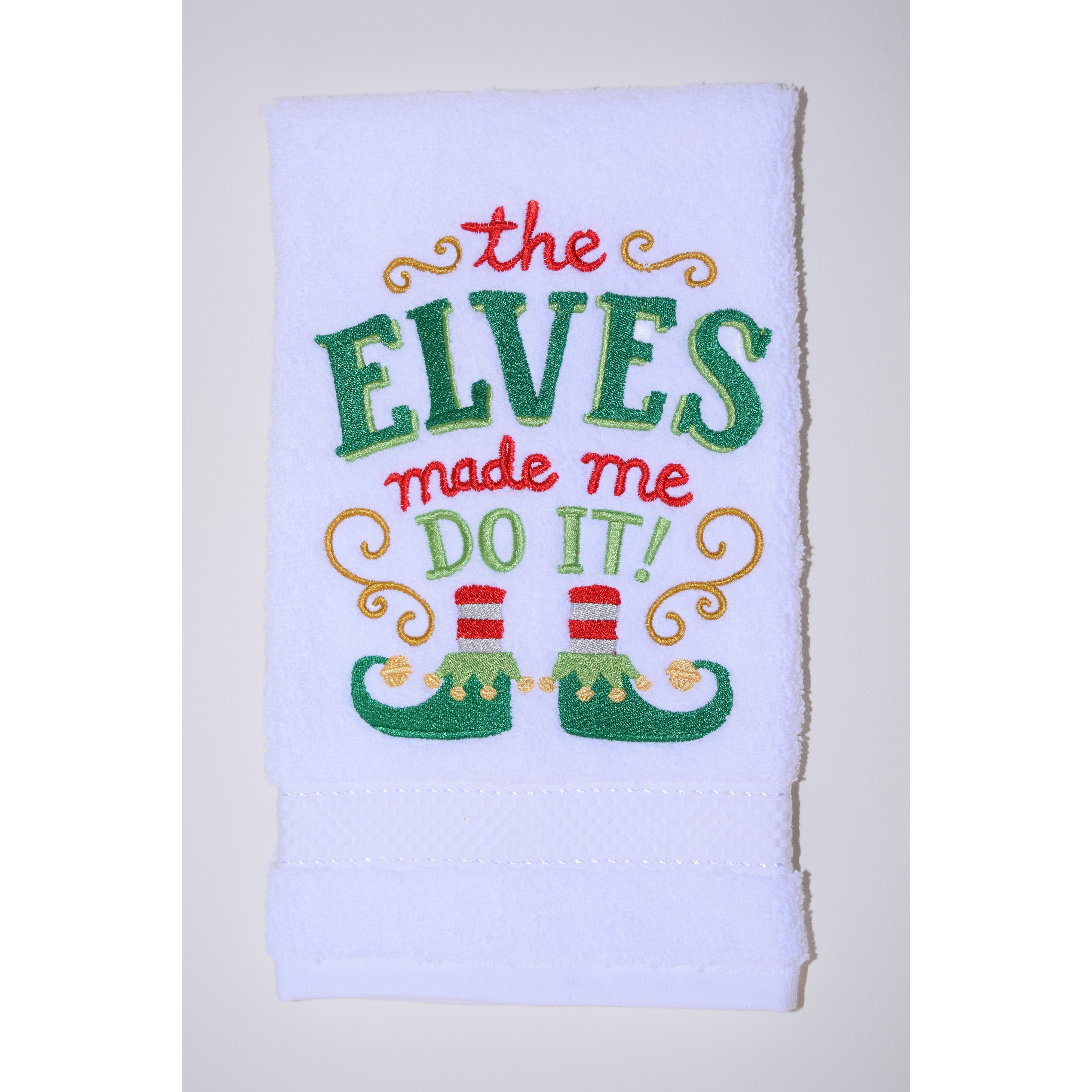 "The Elves made me Do It" Cotton Hand Towel
