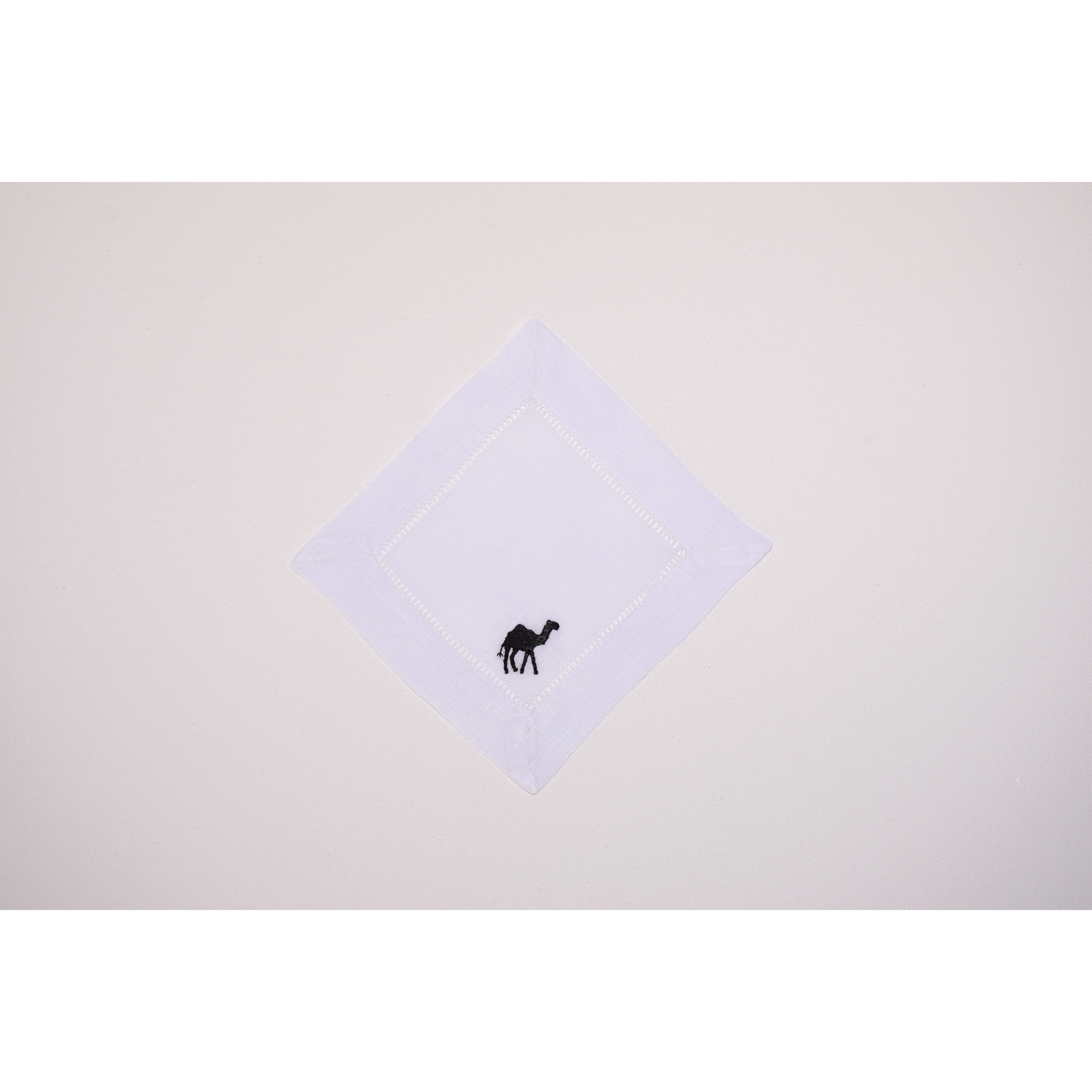 Solid Black Camel Cocktail Napkin (Set of 4)