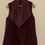 Thumbnail: CASLON Purple Burgundy Shearling Reversible Vest Faux Fur Suede Womens