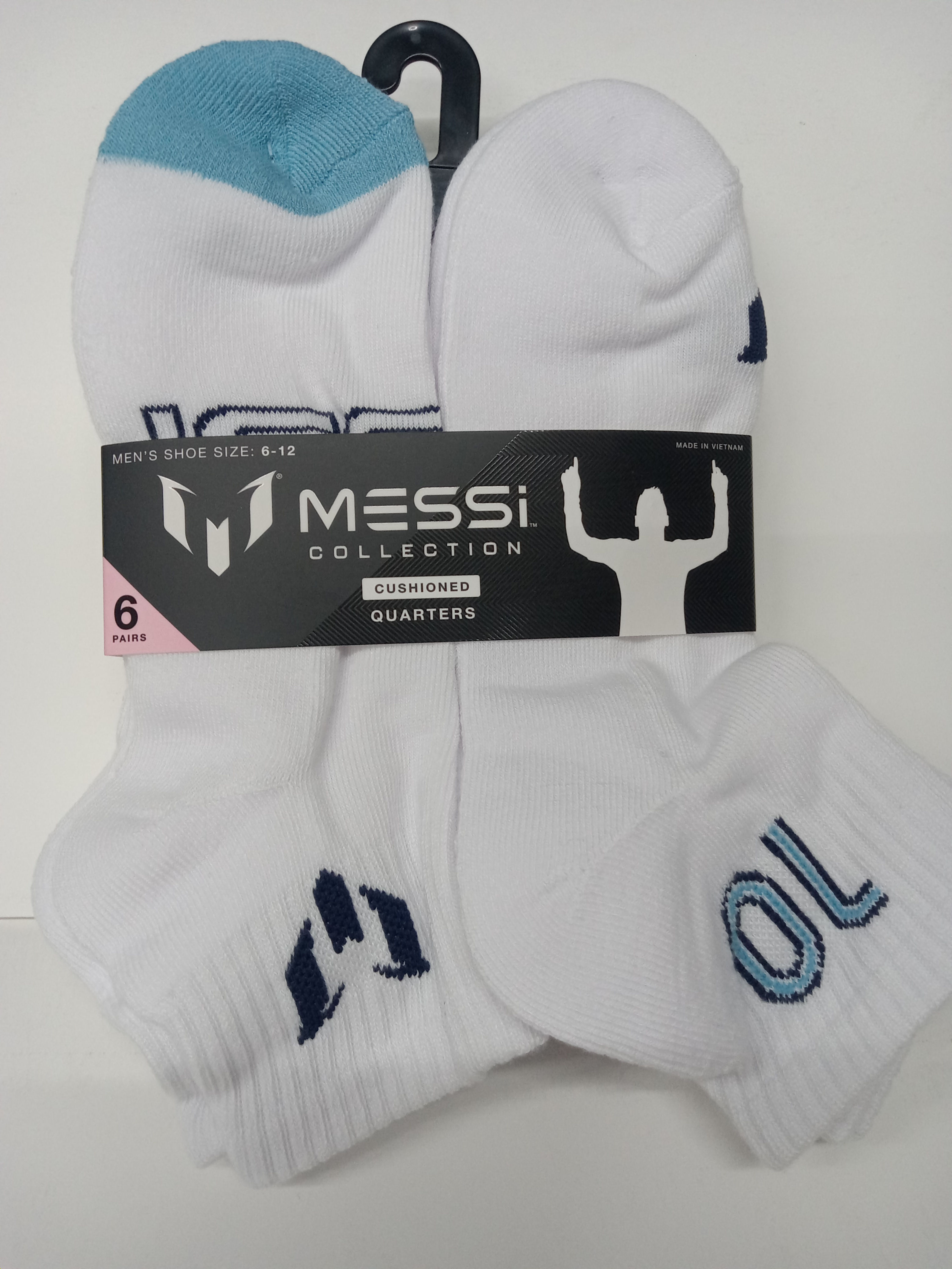 MESSI MENS SOCK QUARTERS PK 12