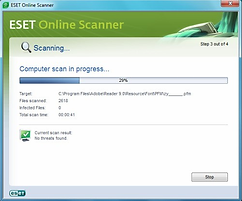 ESET online scanner - 3rd party scans to gaurantee no malware