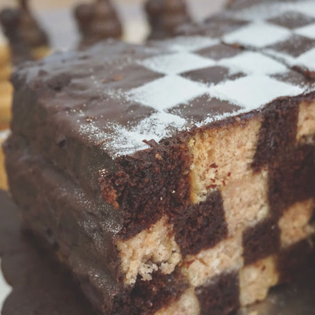 Fluffy Checkerboard Cake