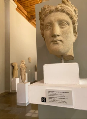 Ancient bust in Cyprus Museum