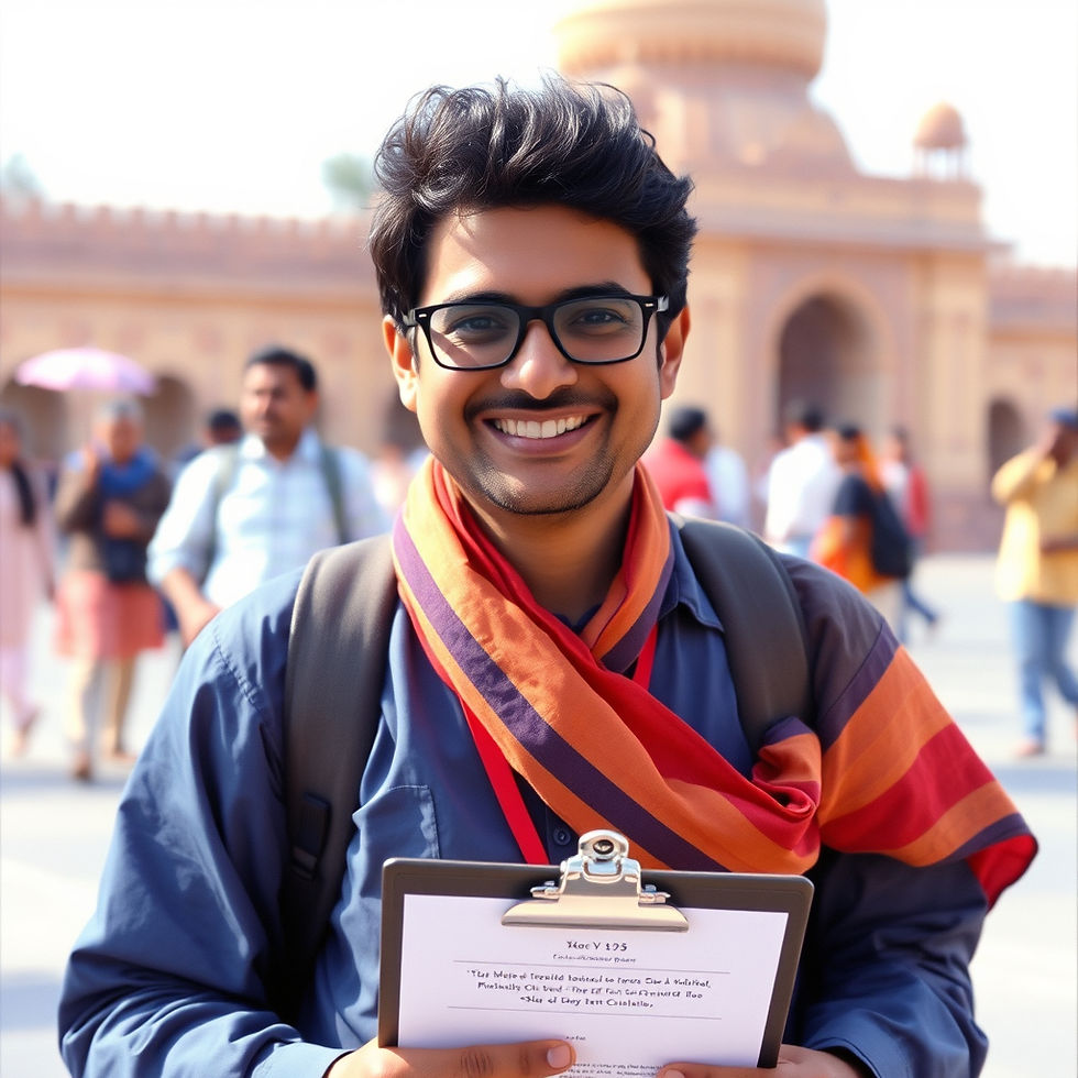 my 'friendly guide' (posed by model)