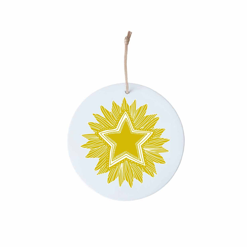 Médaillon étoile dorée