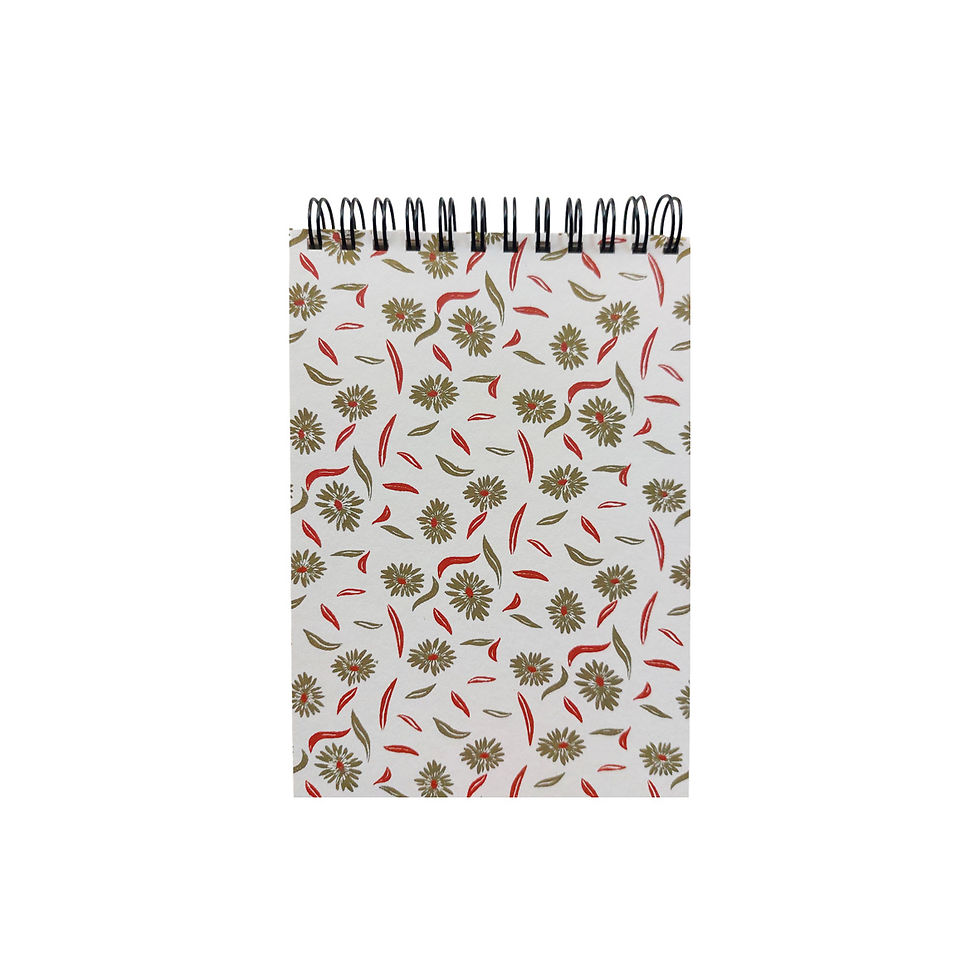 Carnet à spirales A6 Bouquet sérigraphié