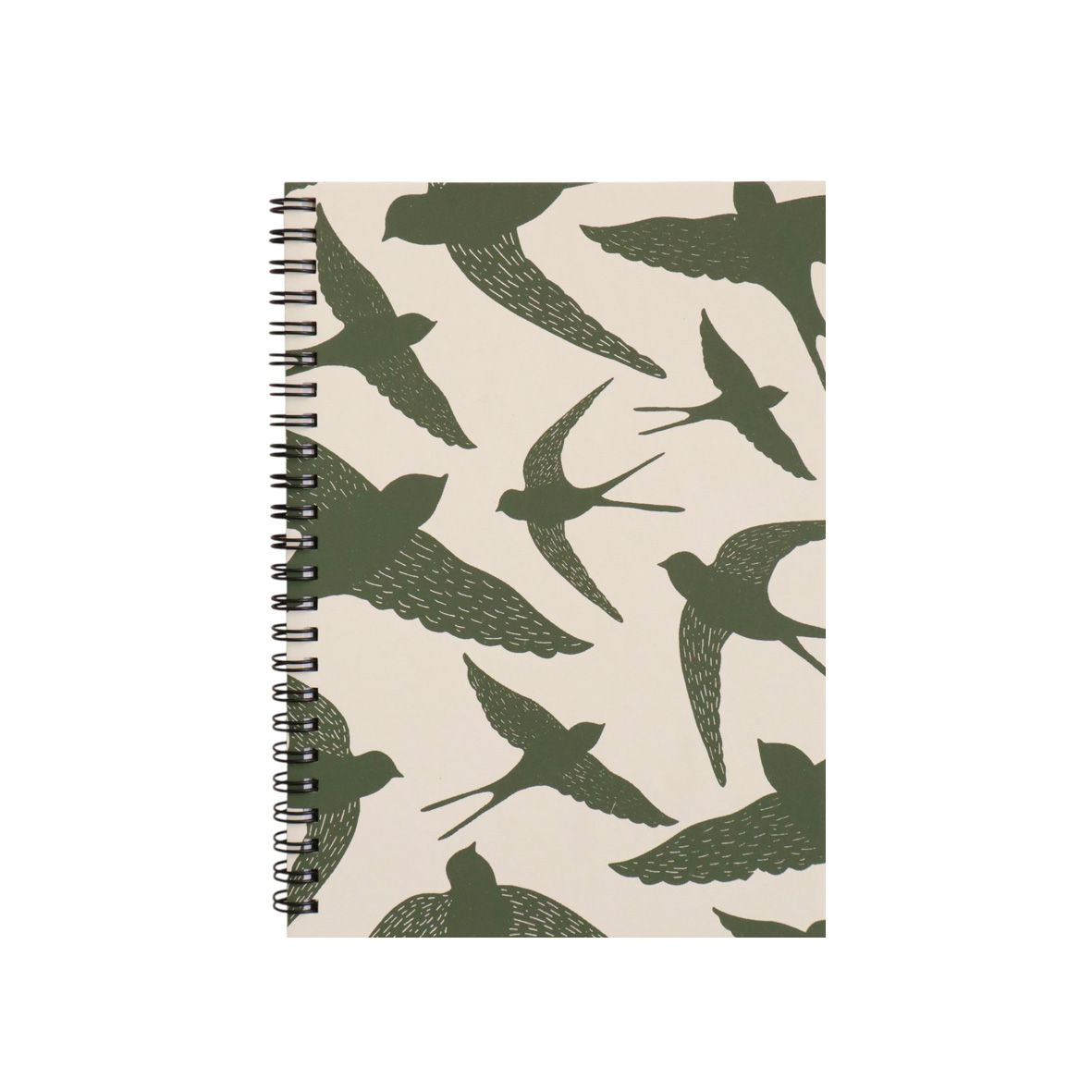 Carnet à spirales A5 Hirondelles sérigraphié