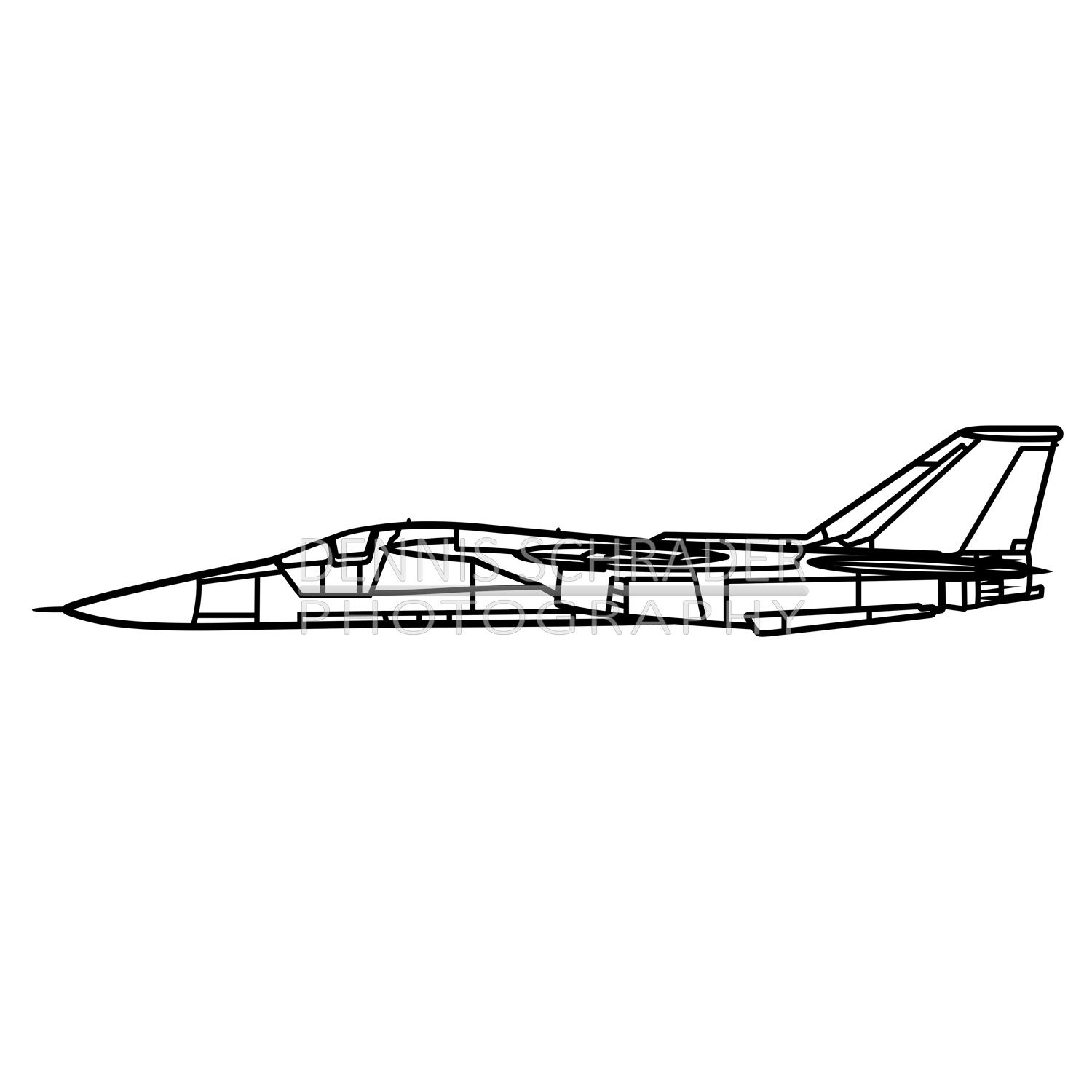 F-111 Aardvark Side Fighter Jet Plane Digital Download Illustration svg Vector
