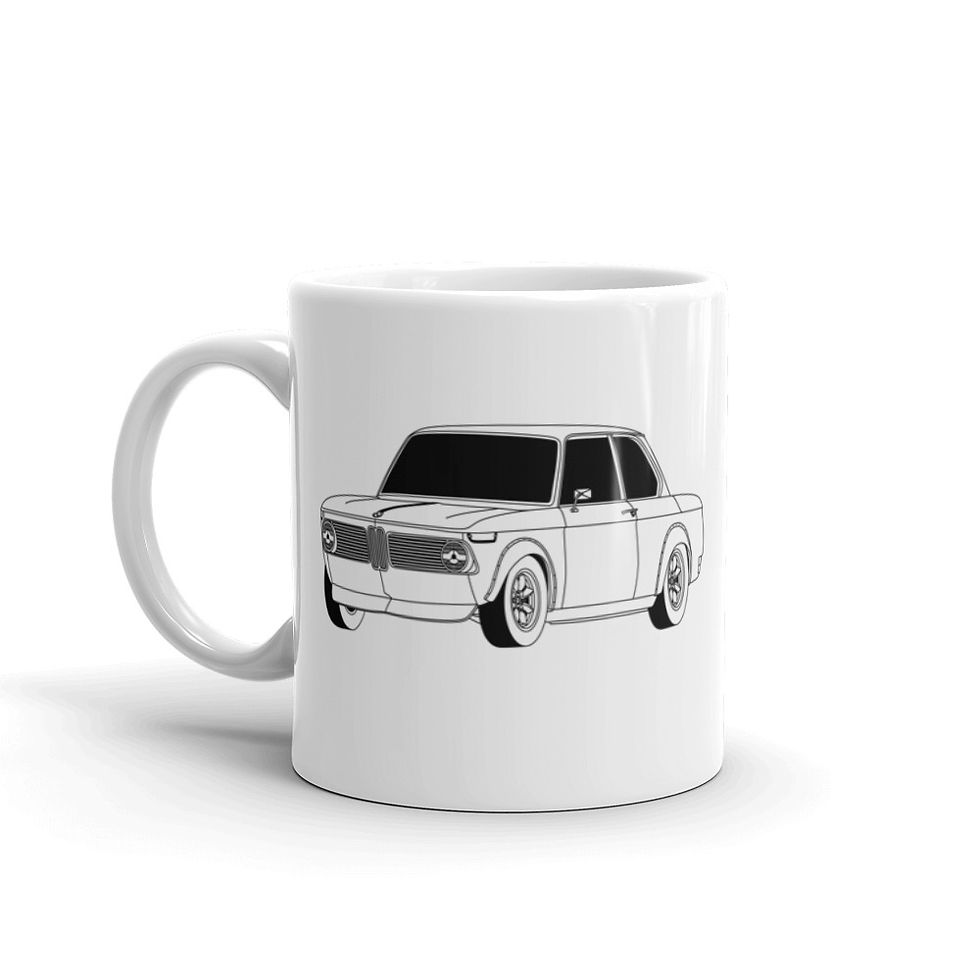 Thumbnail: BMW 2002 Coffee Mug Ceramic Mug Car Enthusiast Gift Car Mug Car Graphic Cup