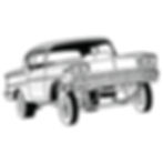 Thumbnail: Chevrolet 1958 Gasser Drag Car Digital Download Car Illustration svg Vector