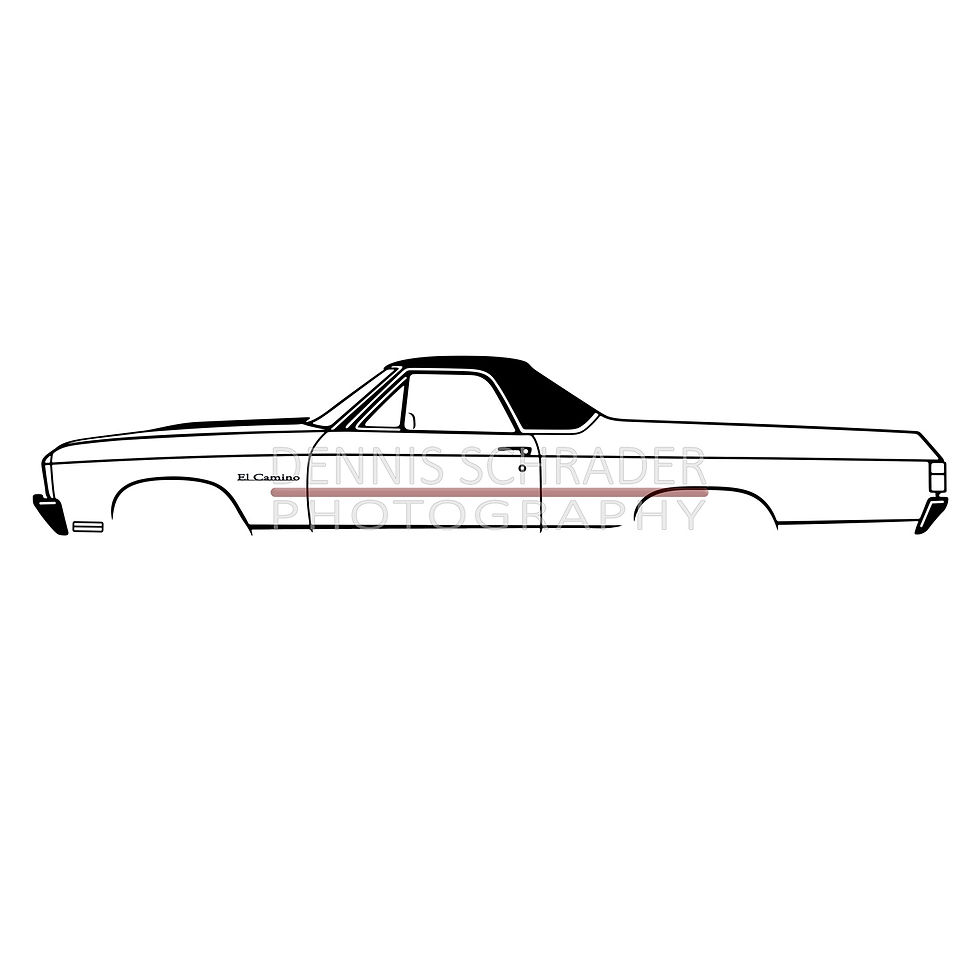 Thumbnail: Chevrolet El Camino 1968 Digital Download Car Illustration svg Vector