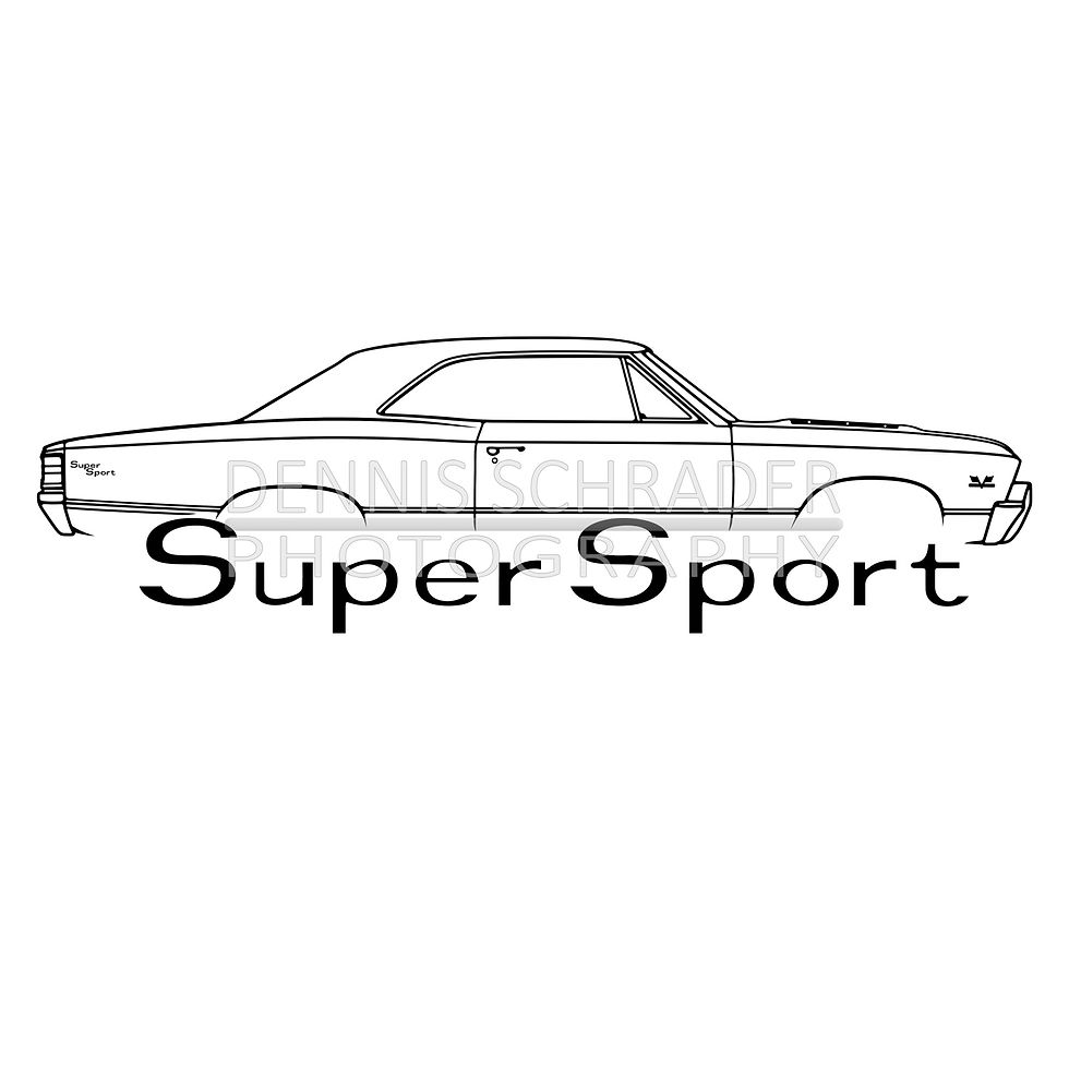 Thumbnail: Chevrolet Chevelle 1967 Digital Download Car Illustration svg Vector