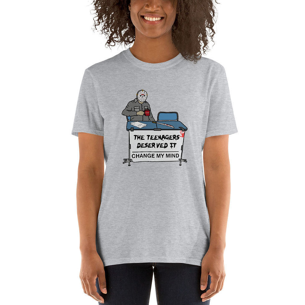 Thumbnail: Jason Friday the 13th Teenagers Deserved it Short-Sleeve Unisex T-Shirt