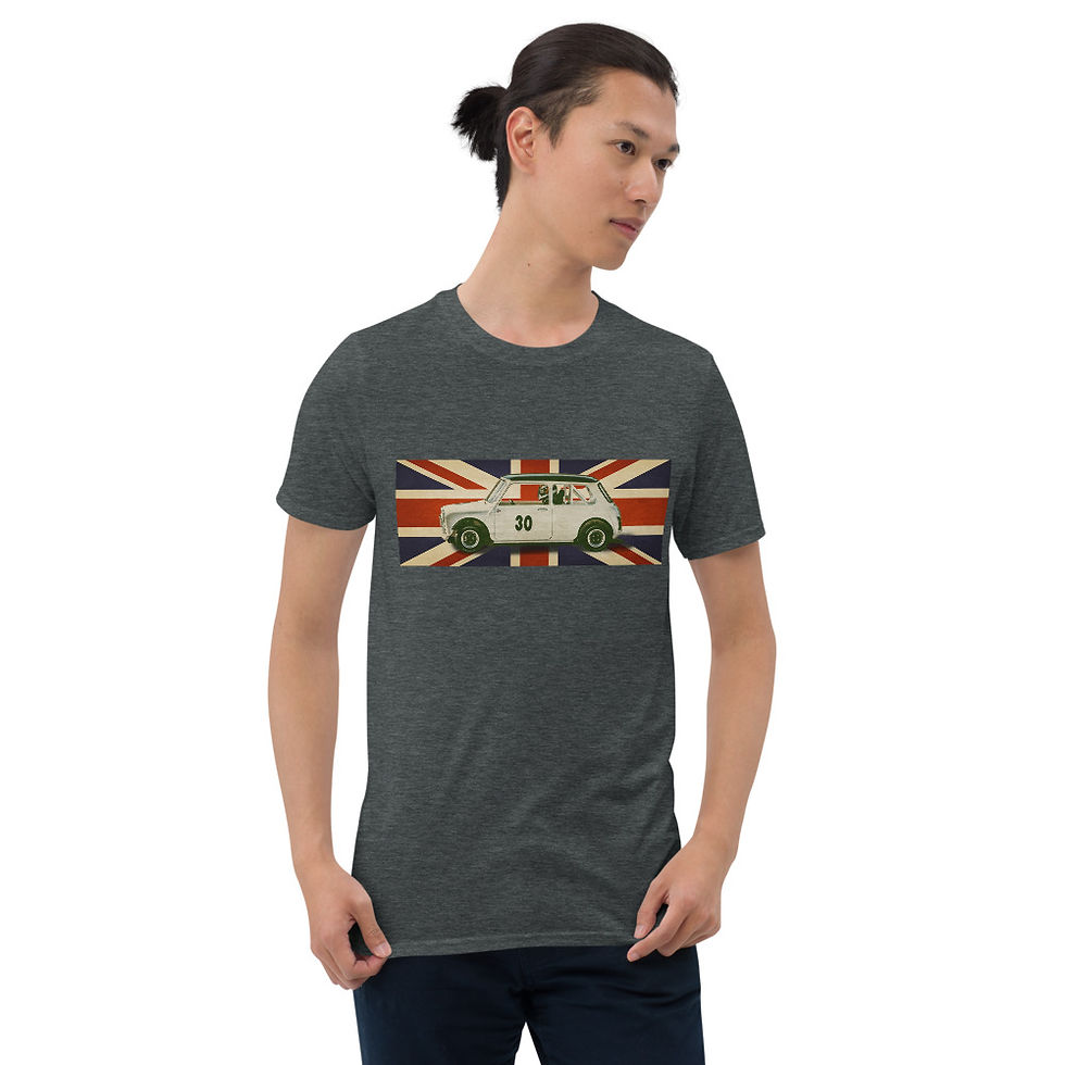 Thumbnail: Racing Mini Cooper Short-Sleeve Unisex T-Shirt Union Jack More Colors Available