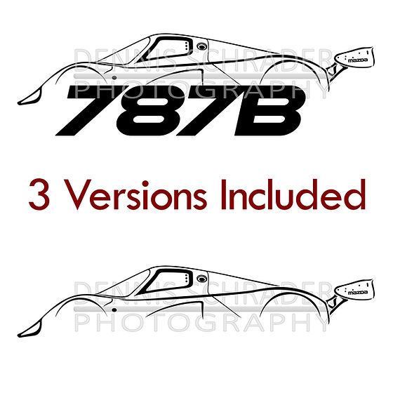 Mazda 787B Racecar Digital Download Car Illustration svg Vector
