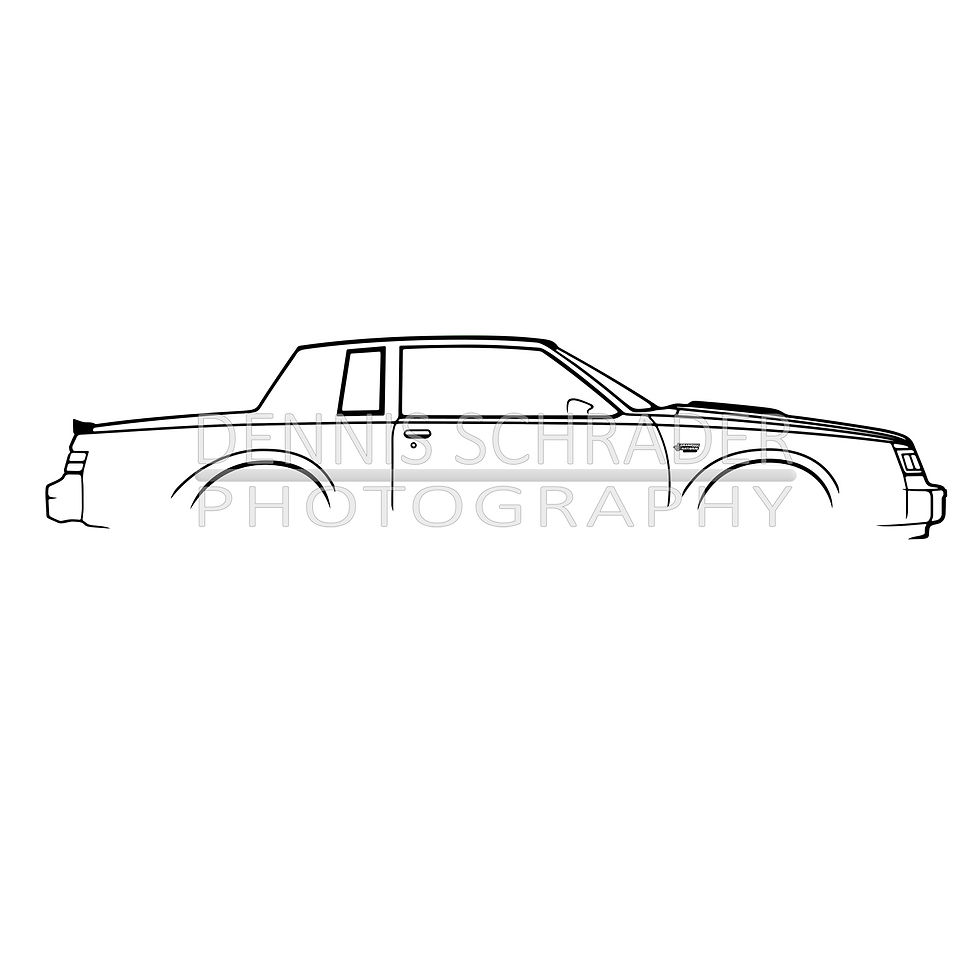 Thumbnail: Buick Grand National GNX Digital Download Car Illustration svg Vector