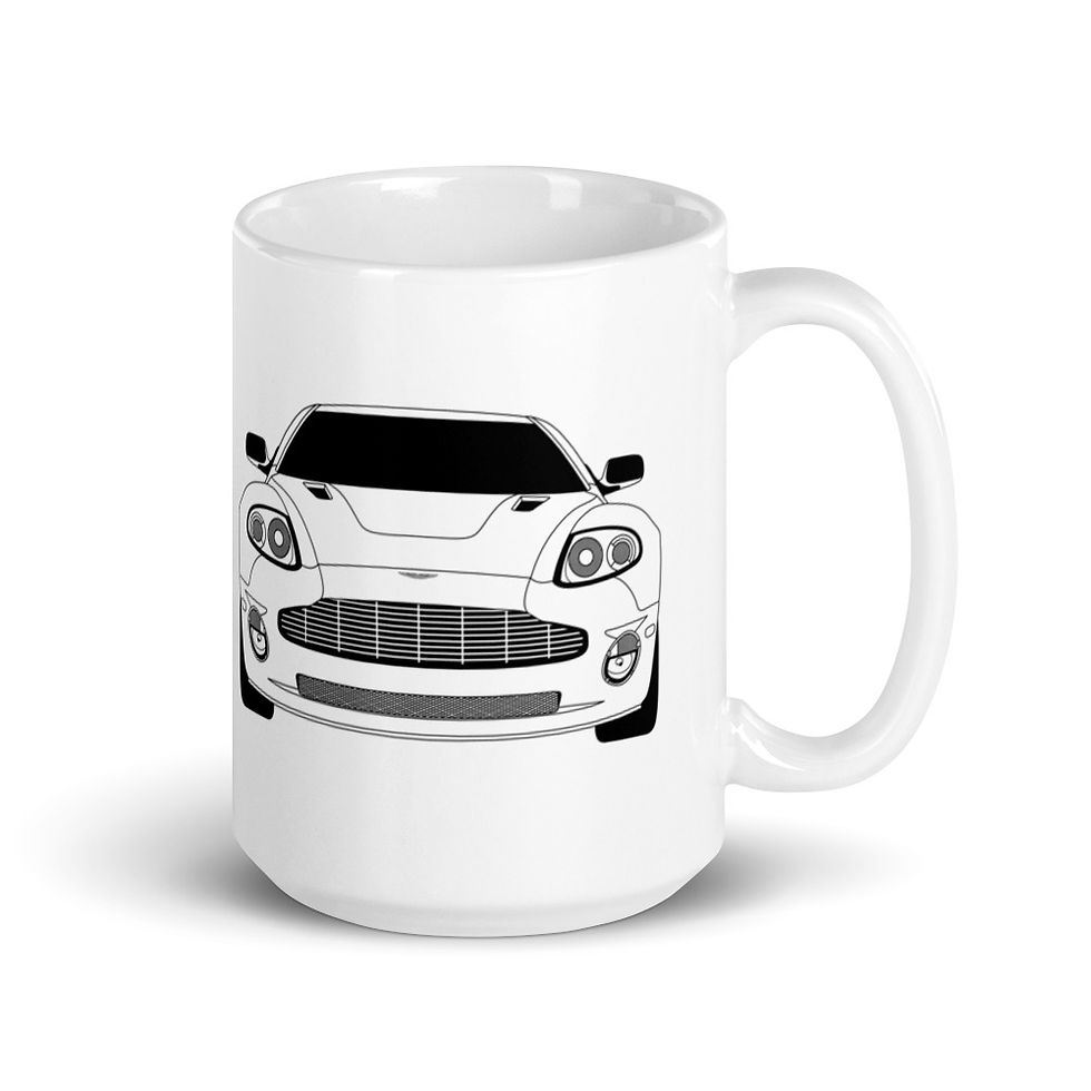 Thumbnail: Aston Martin Coffee Mug Ceramic Mug Car Enthusiast Gift Car Mug Car Graphic Cup
