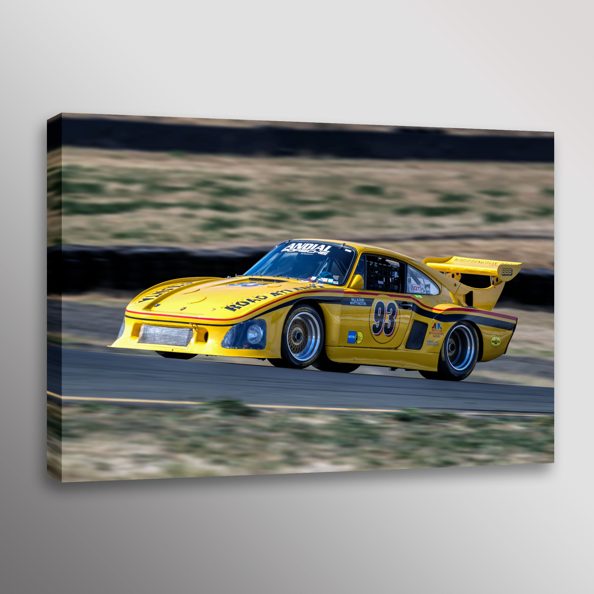 1976 Porsche 935 #93 Racecar Canvas Print Wall Art