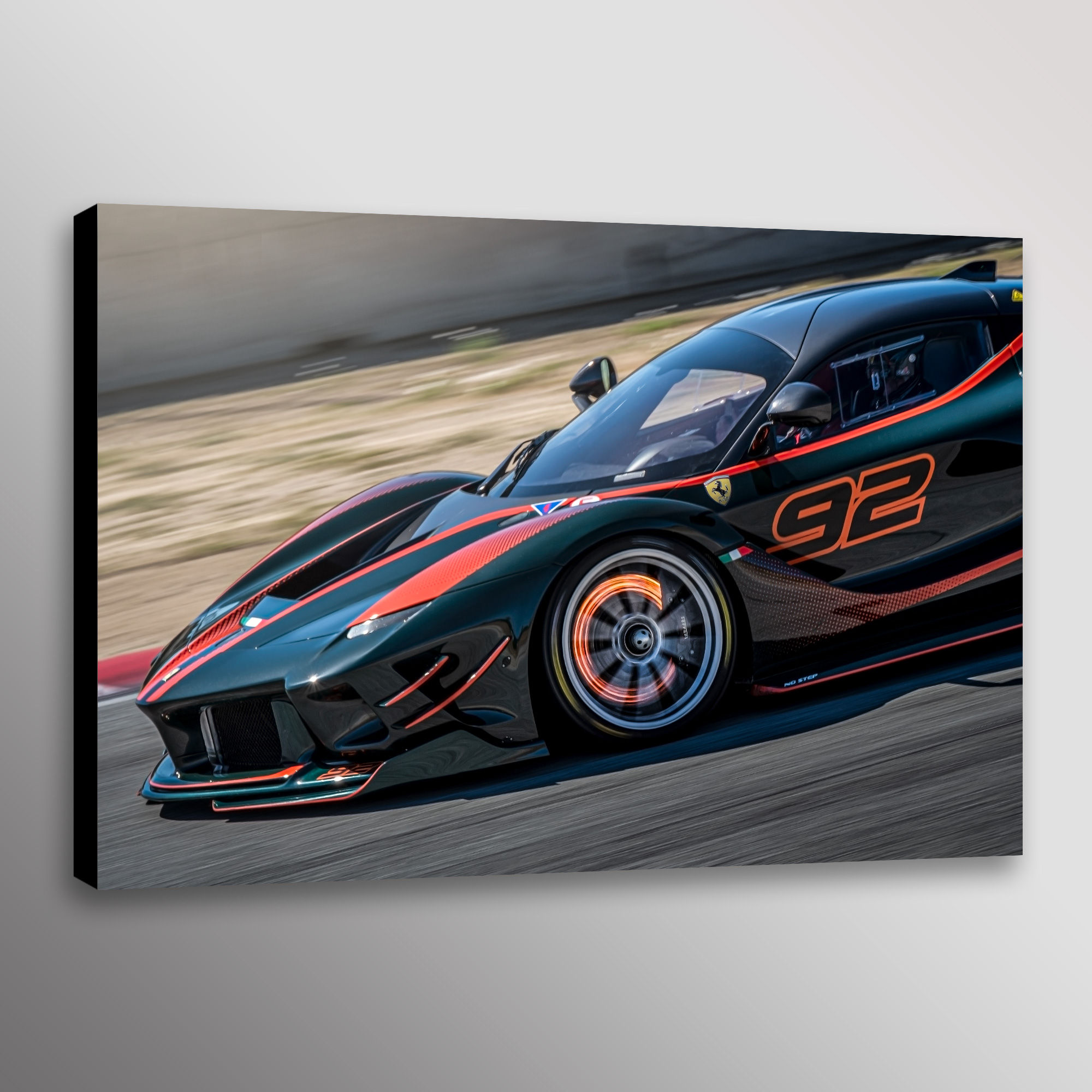 Ferrari FXX-K EVO Hot Brakes Racecar Canvas Print Wall Art