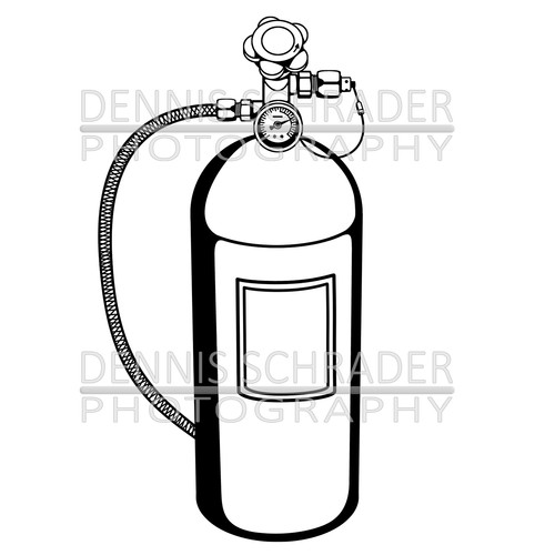 Nitrous Bottle Graphic Digital Download Car Illustration svg Vector